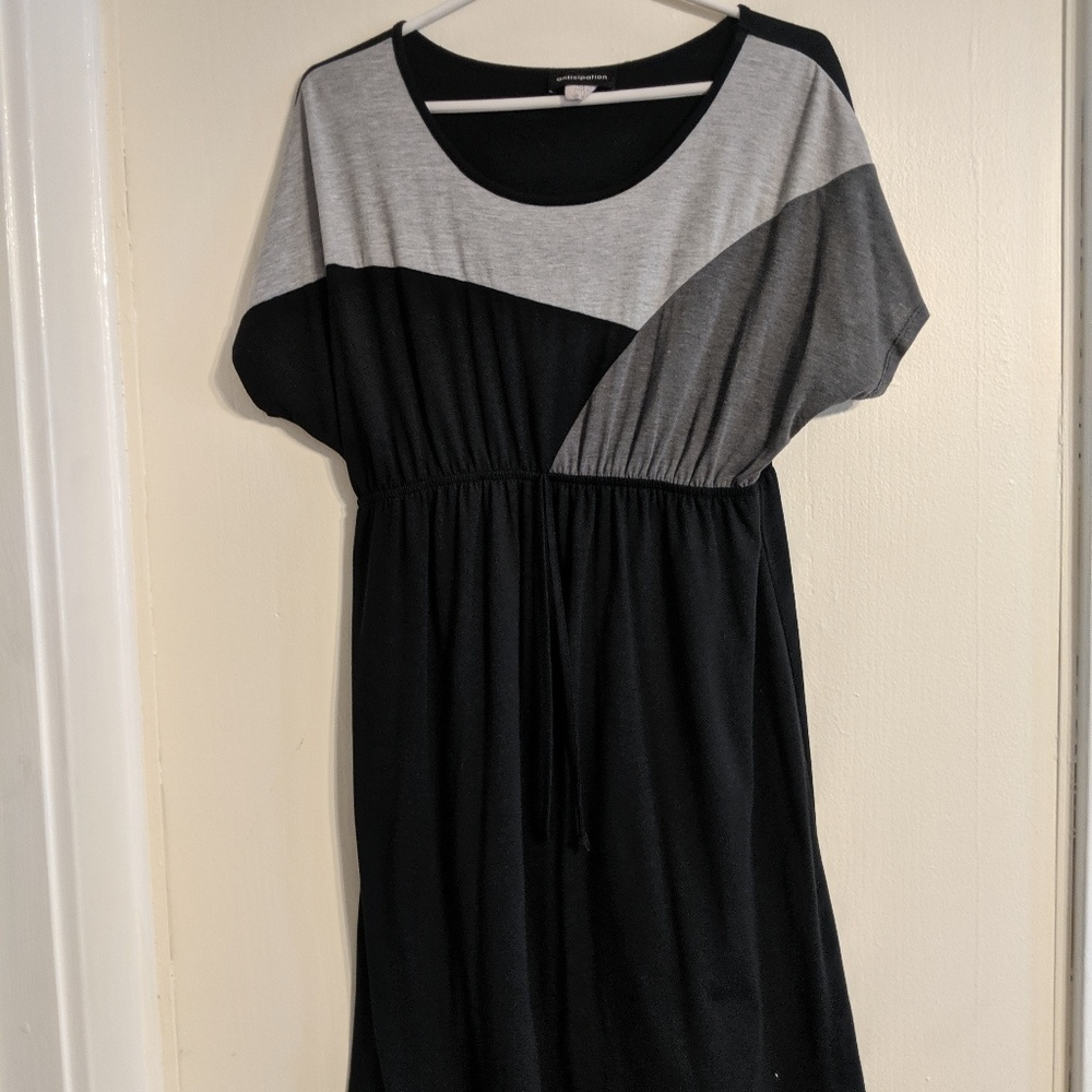 Black and gray maternity dress, size large